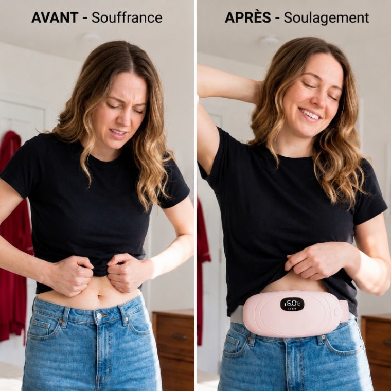 Bouillotte Nouvelle Génération – Ceinture Chauffante & Massante (Ventre & Dos) - MAMANIMA