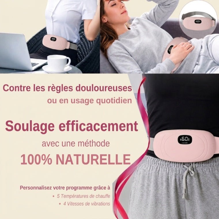 Bouillotte Nouvelle Génération – Ceinture Chauffante & Massante (Ventre & Dos) - MAMANIMA