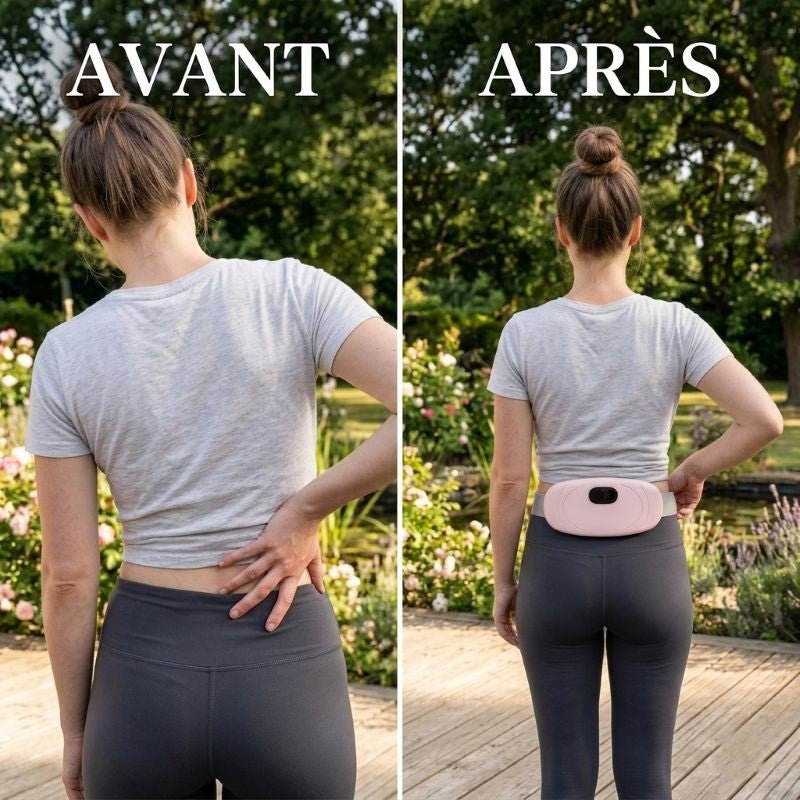Bouillotte Nouvelle Génération – Ceinture Chauffante & Massante (Ventre & Dos) - MAMANIMA
