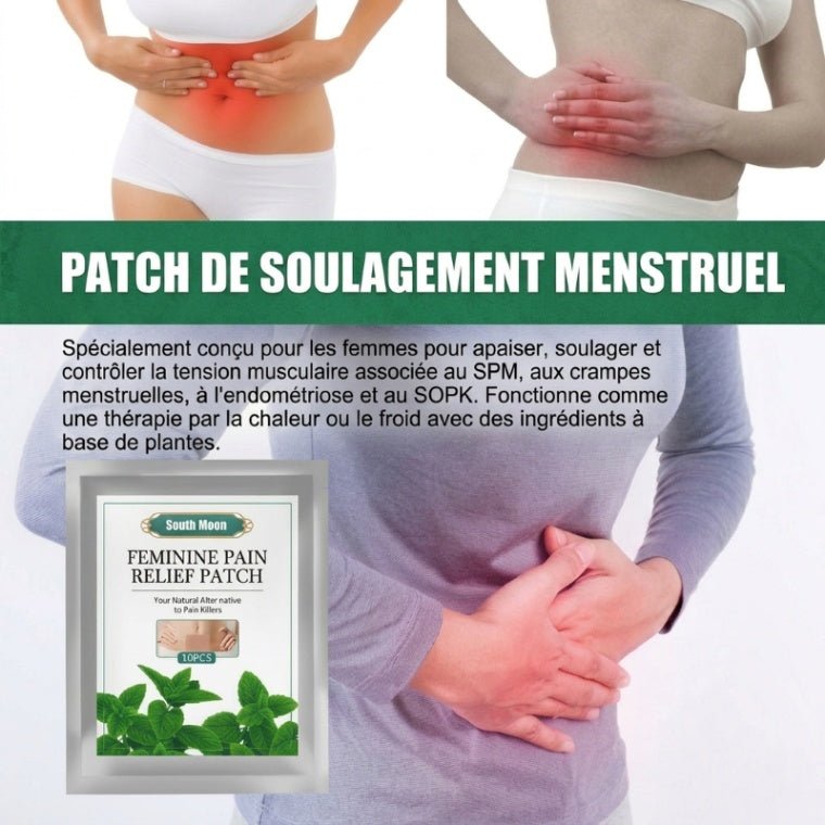 Patchs Apaisants Multi-Zones (Règles Douloureuses, Tensions Lombaires, Maux de Dos) - MAMANIMA